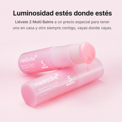 Bálsamo Multiactivo de Colágeno Rosa con PDRN para un Efecto Volumen