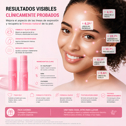 Bálsamo Multiactivo de Colágeno Rosa con PDRN para un Efecto Volumen